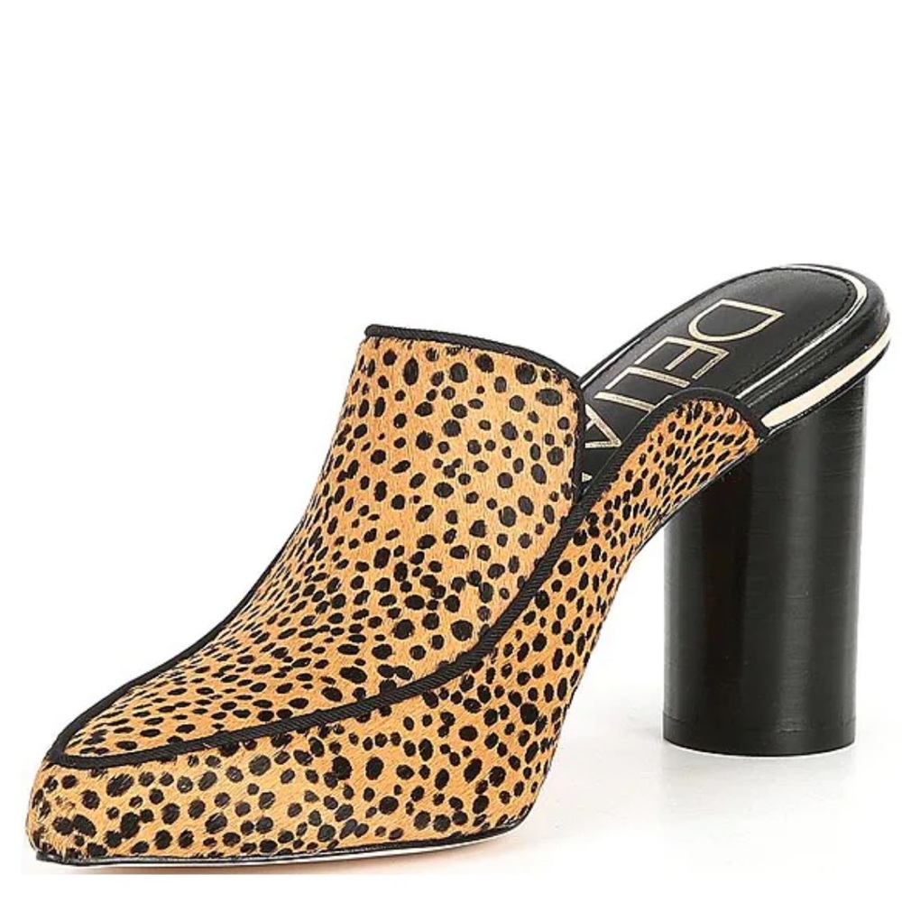 NWT Cheetah Print Calf Hair Pointed Toe Mule sz8